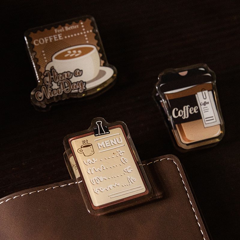 Coffee Old Time Acrylic Clip