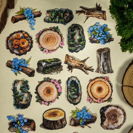 Wood Grain Time Stickers