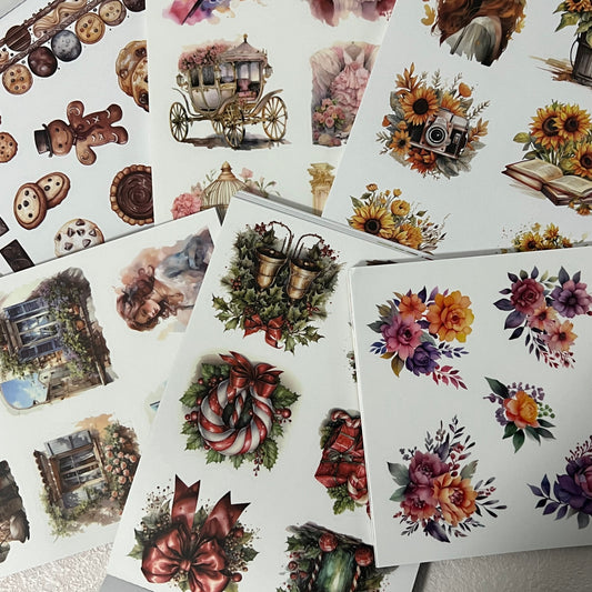 Vintage Sticker Book 6 Theme