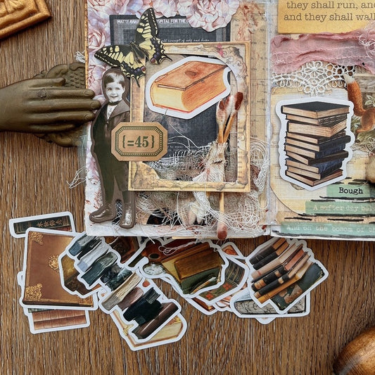 Junk Journal Vintage Book Sticker