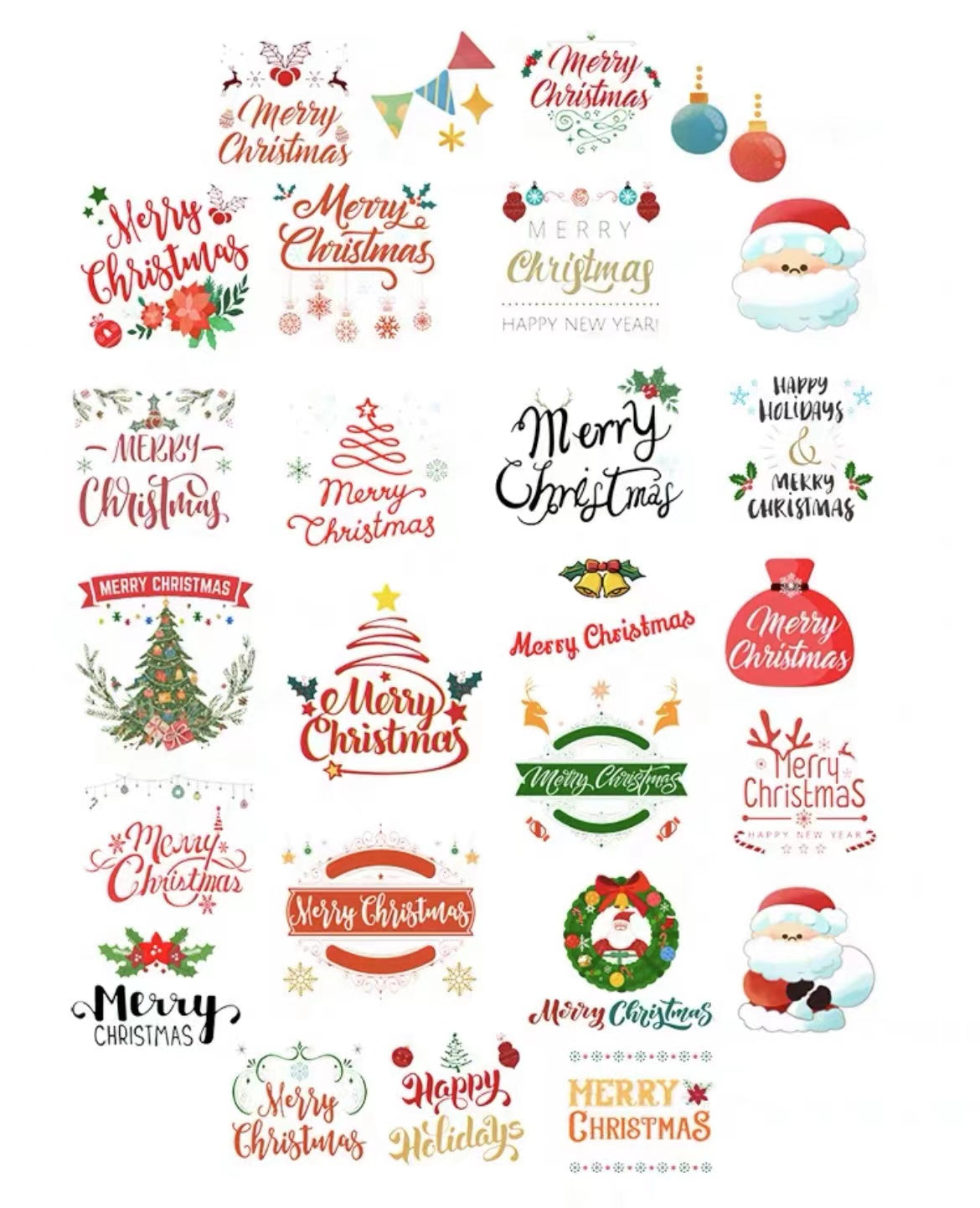 Christmas Text Stickers