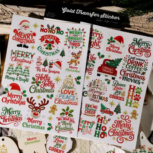 Embroidered Christmas Transfer Stickers