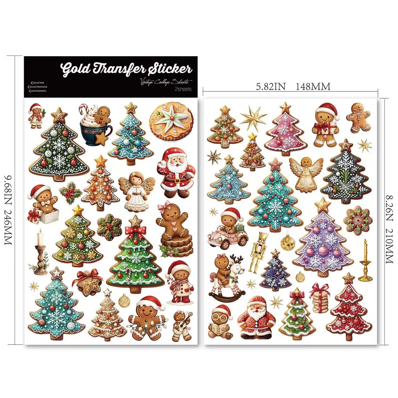 Ginger Bread Transfer Stickers