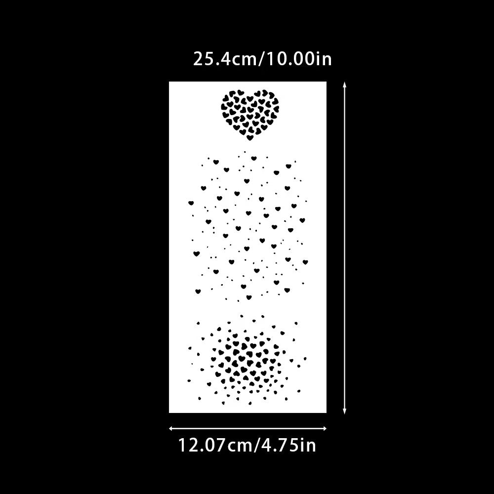 Heart Pattern Painting Stencil