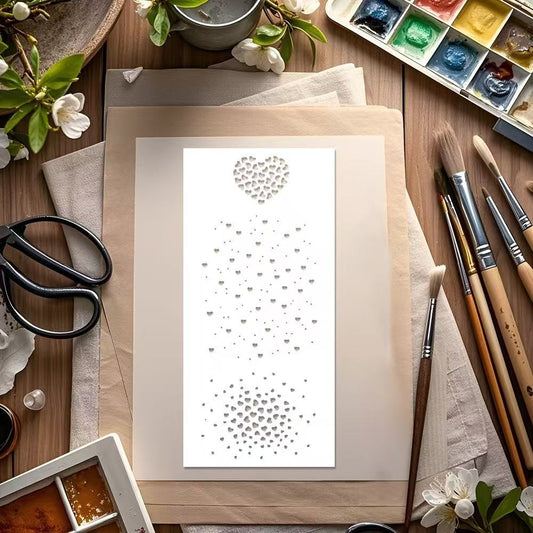 Heart Pattern Painting Stencil