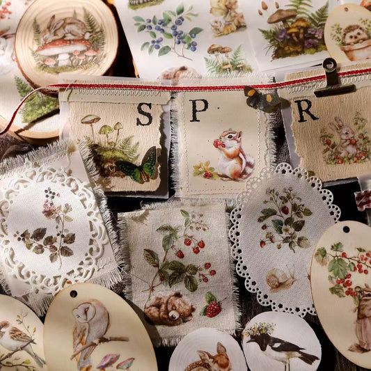 Forest Animal Rub-on Stickers