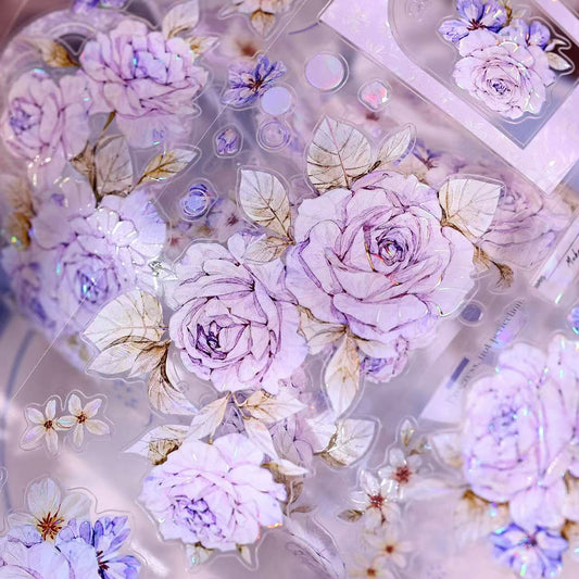 5.5cm*150cm Purple Floral Tape