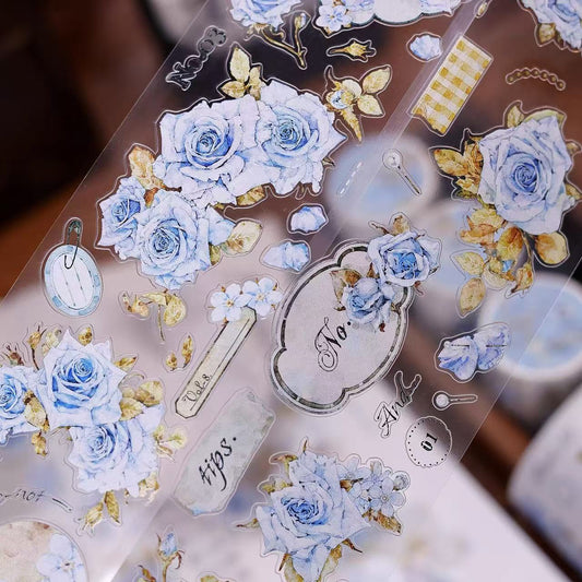 6cm*120cm Blue Rose Floral Tape