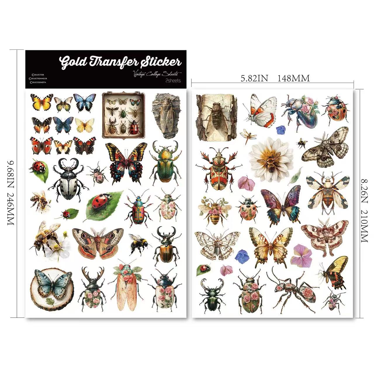 Butterfly Insect Transfer Stickers