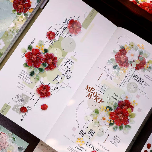 5.5cm*100cm Red-White Camellia Tape