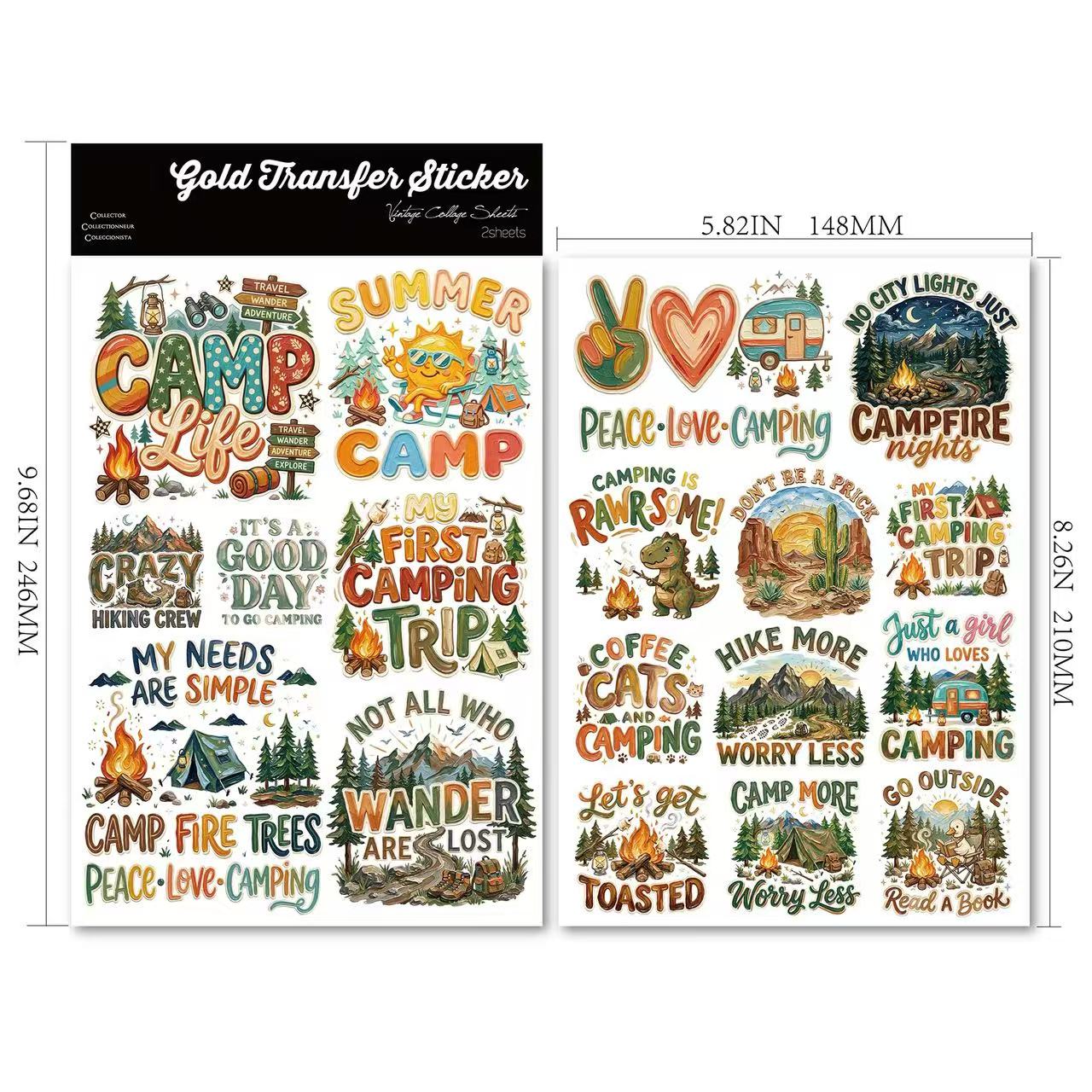 Travel Camping Transfer Stickers
