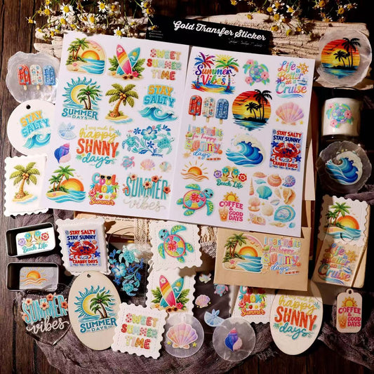 Embroidered Summer Transfer Stickers