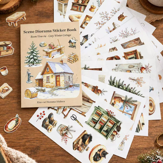 Cozy Winter Cottage Sticker Book