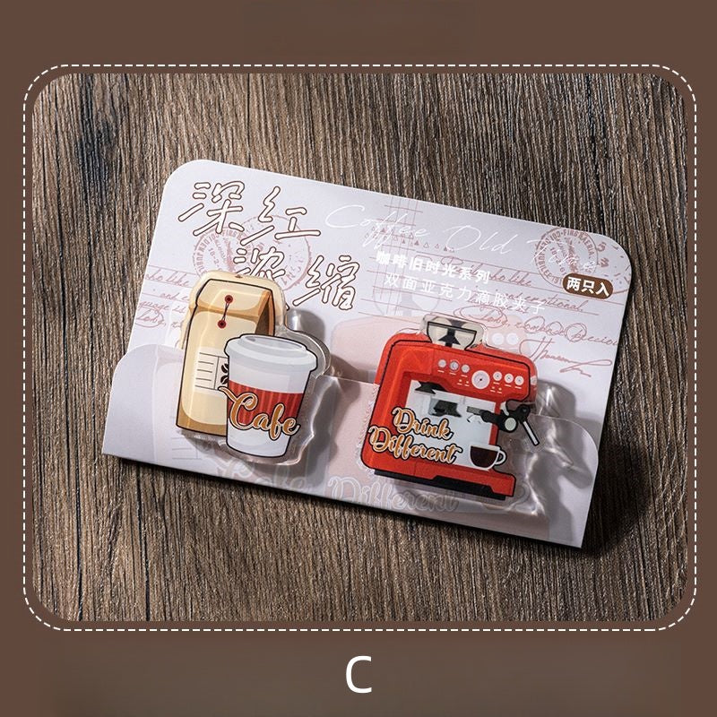 Coffee Old Time Acrylic Clip