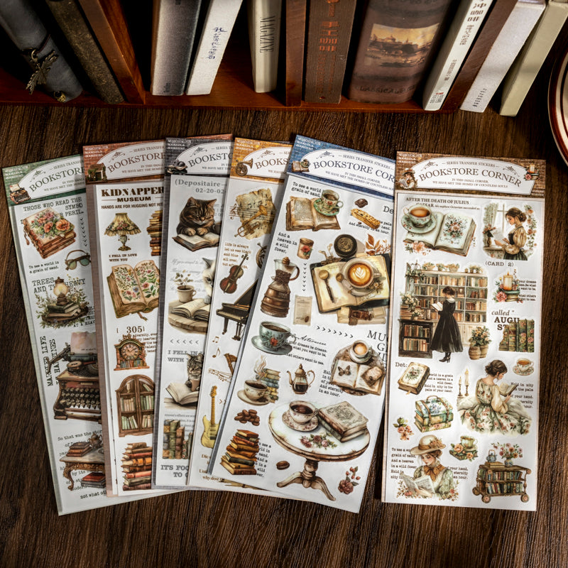 Corner of the Bookstore Transfer Stickers