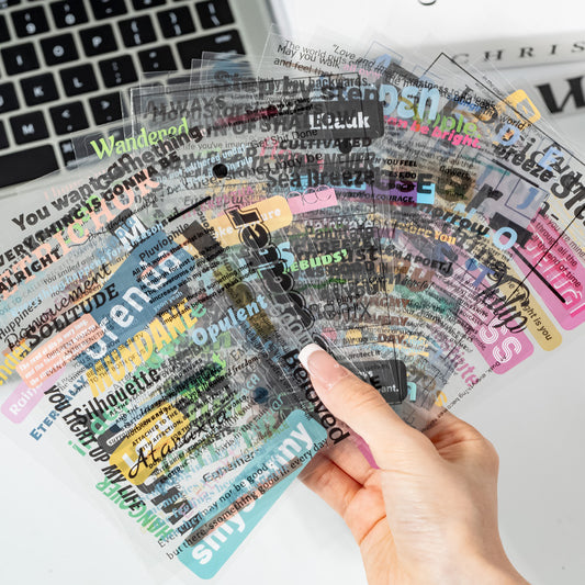 English Text Sticker Book