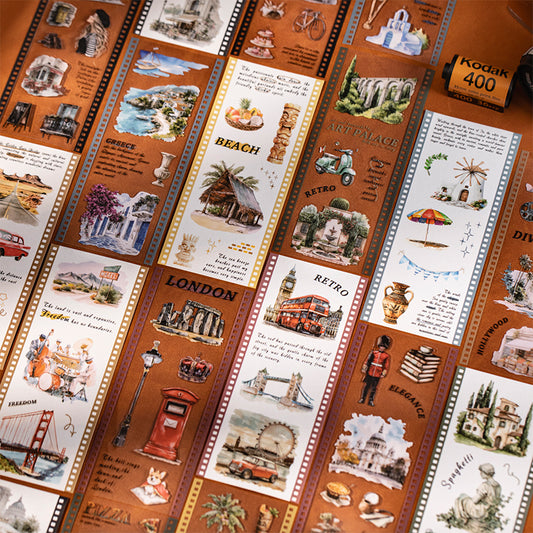 City Filmstrip Sticker Book