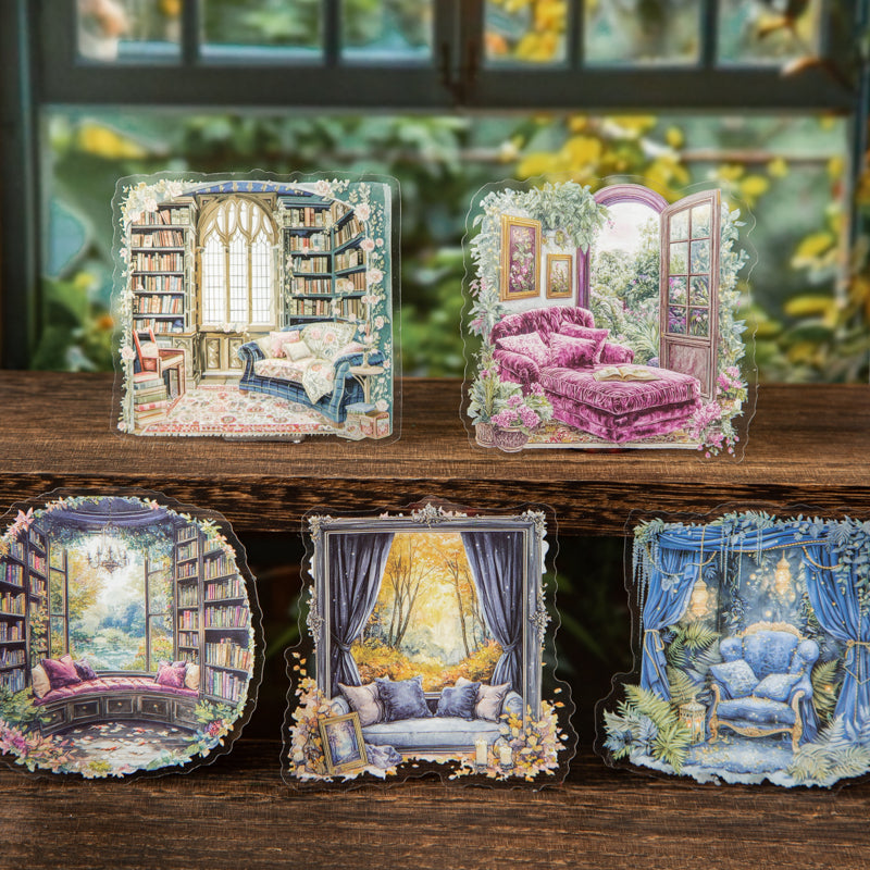 Cozy Window Reading Corner Stickers