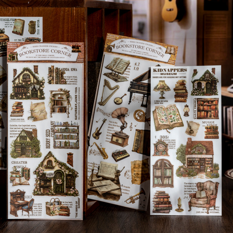 Corner of the Bookstore Transfer Stickers