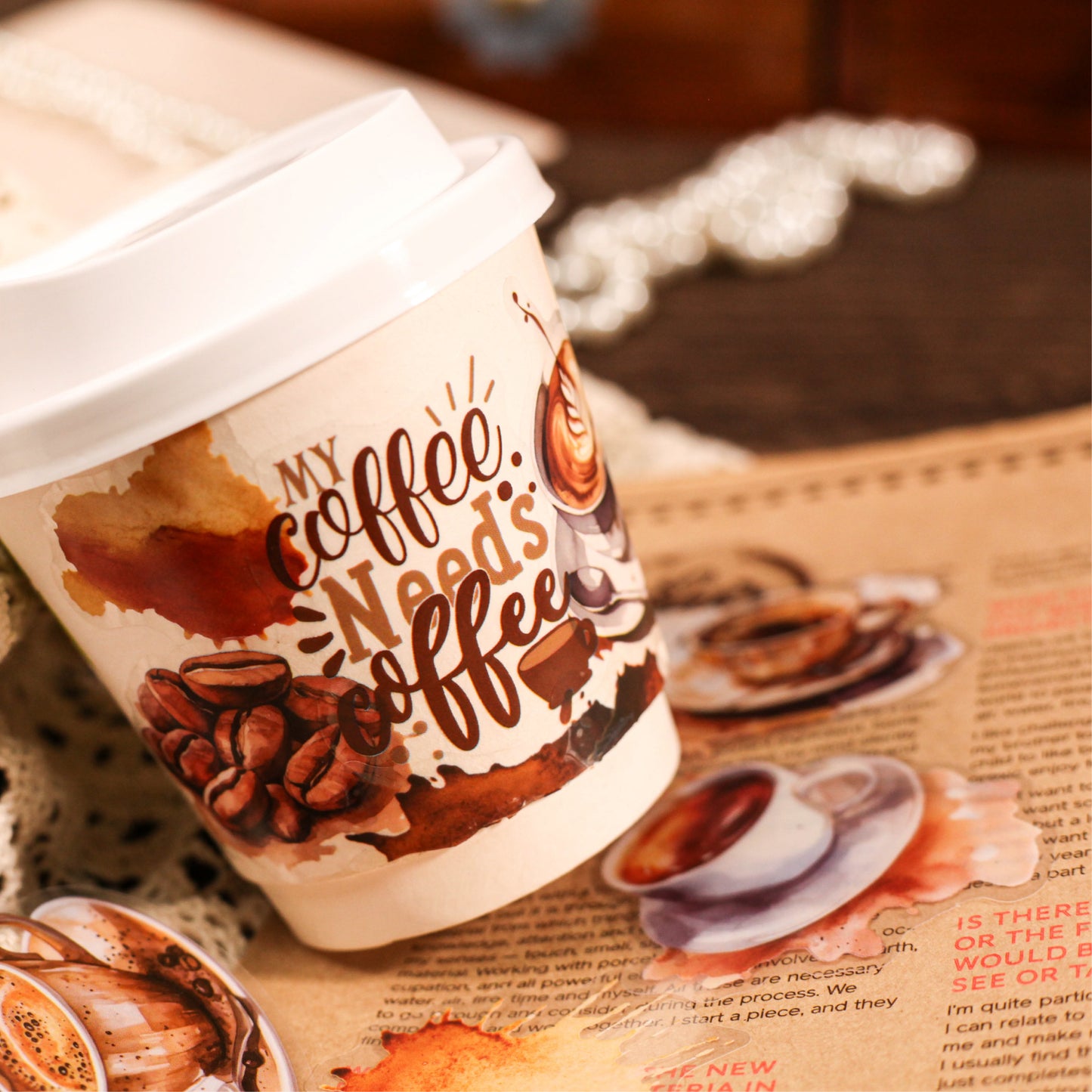 Coffee Town Pre-cut Tape