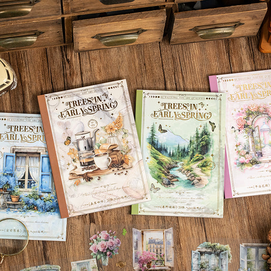 Early Spring Trees Sticker Book