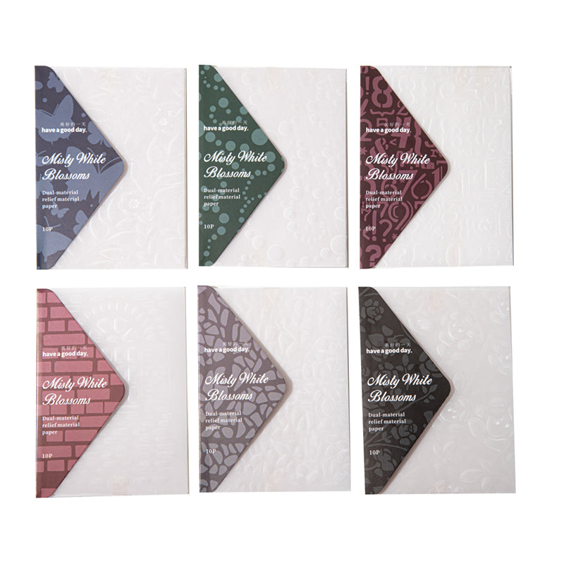 Misty White Blossoms Papers