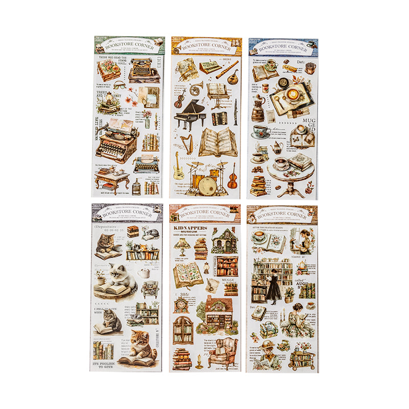 Corner of the Bookstore Transfer Stickers