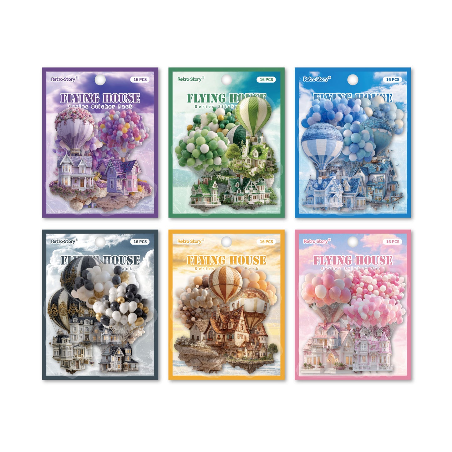 Flying House Stickers