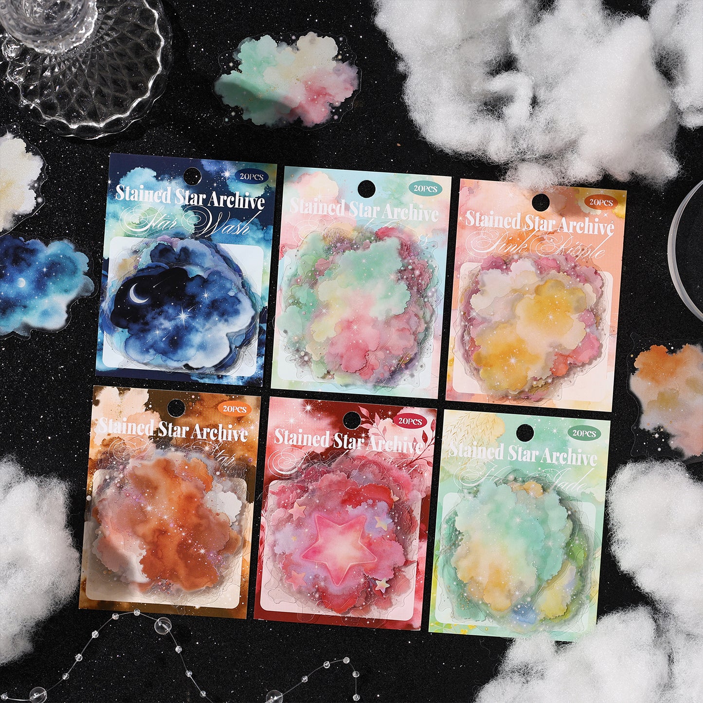 Watercolor Cloud Wash Stickers