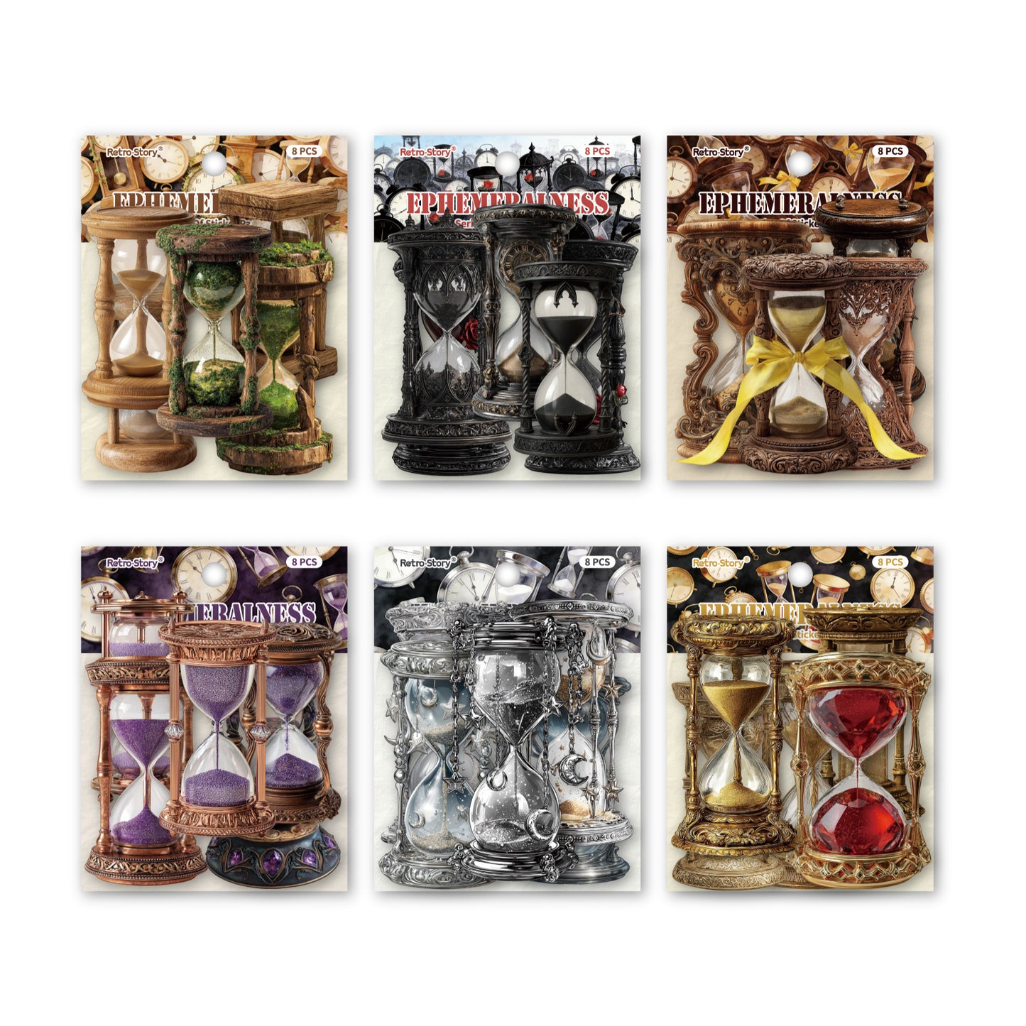 Vintage Hourglass Stickers