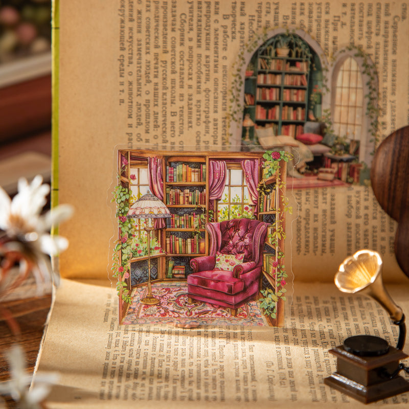 Cozy Window Reading Corner Stickers
