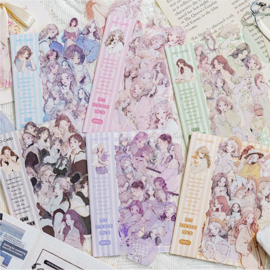 White Lover Girl Stickers