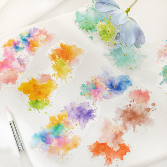 Watercolor Canvas Gradient Stickers