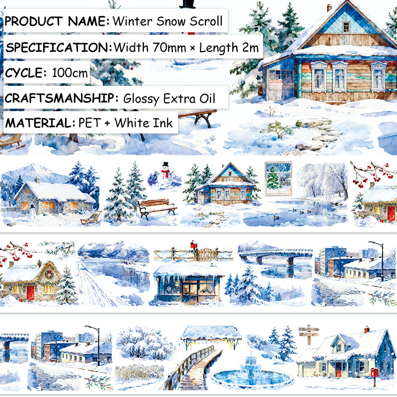 Winter Snow Scroll Tape