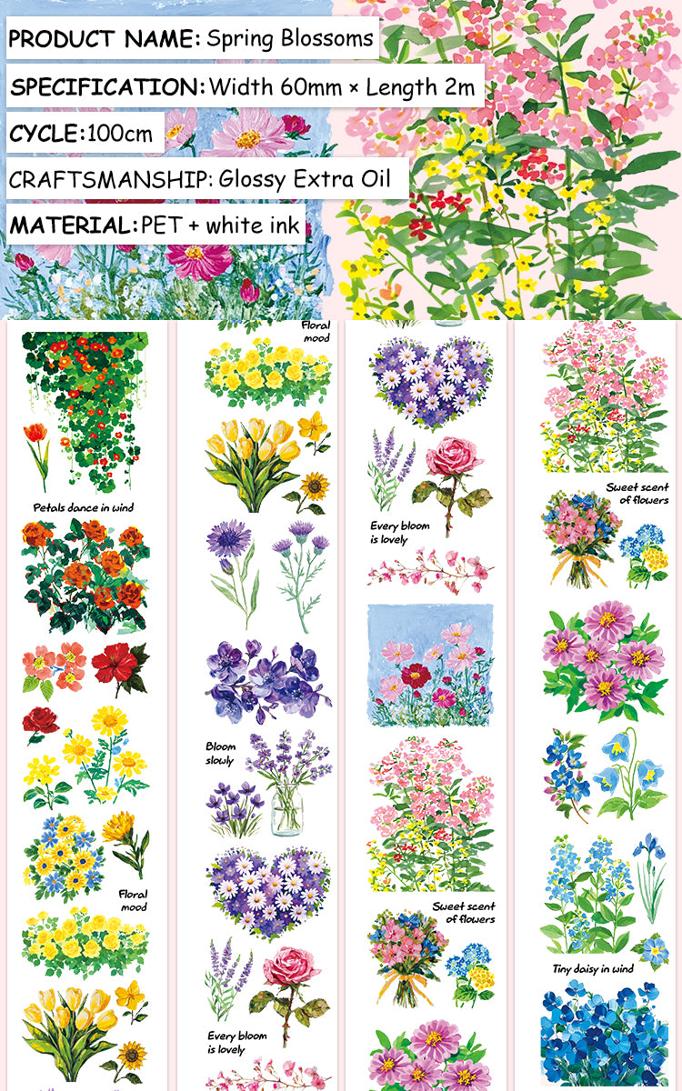 Spring Blossoms PET Tape