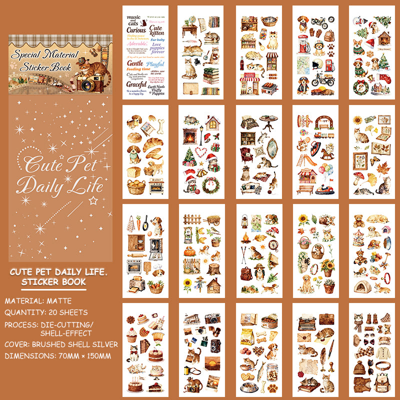Cute Pet Daily Sticker Book