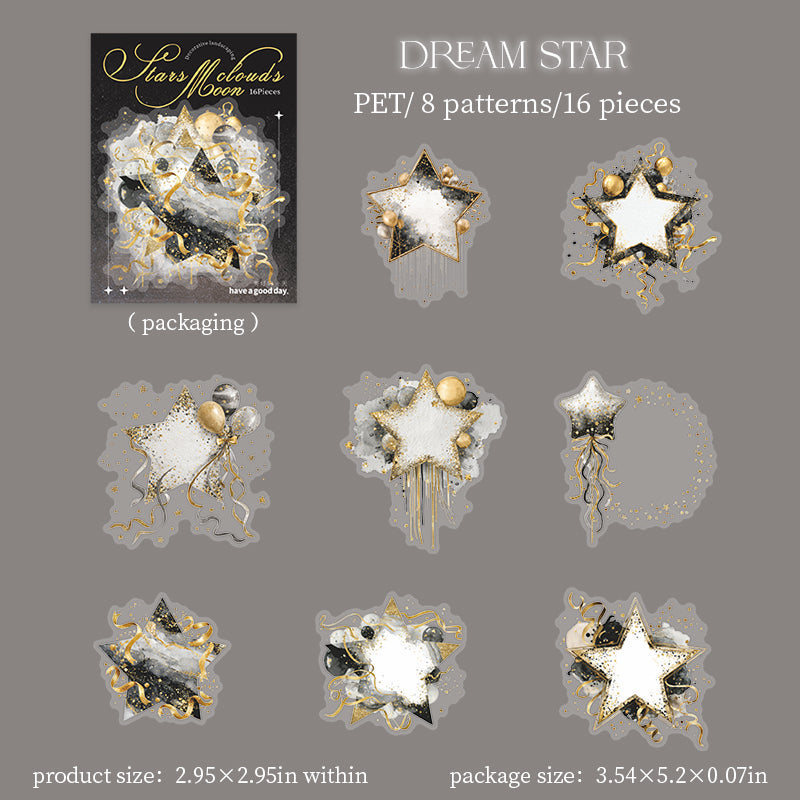 Clouds Star Moon Stickers
