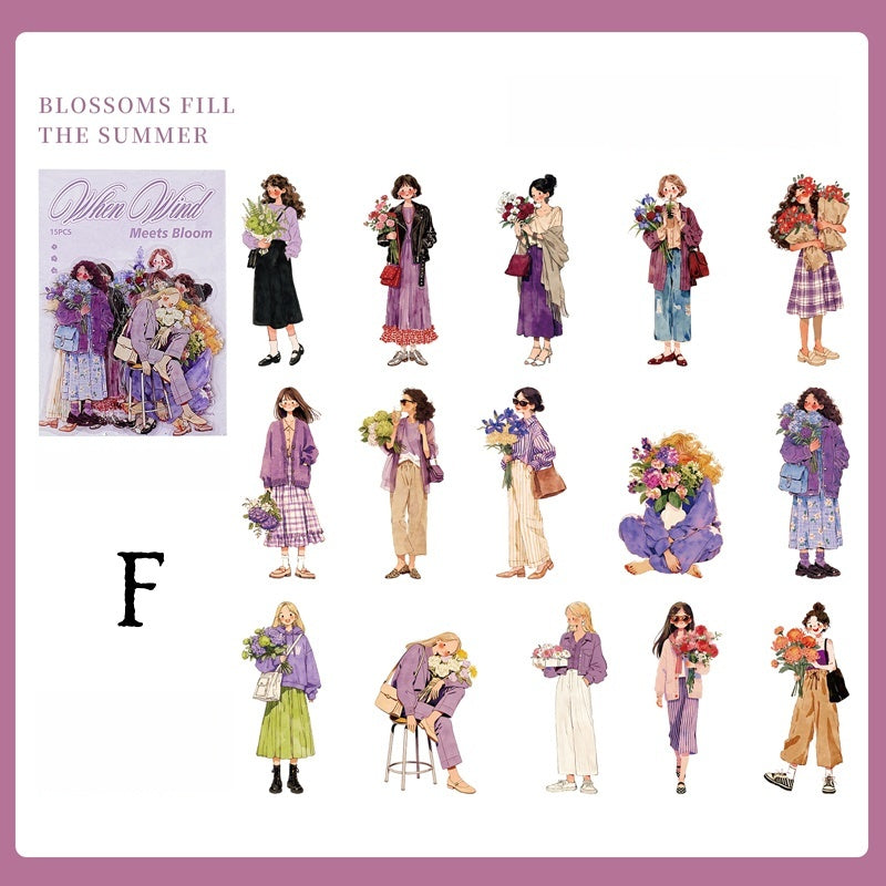Wind Meets Flowers Stickers