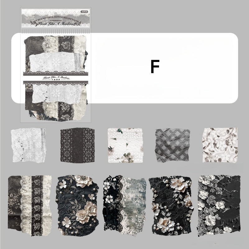 Floating Floral Shadows Papers