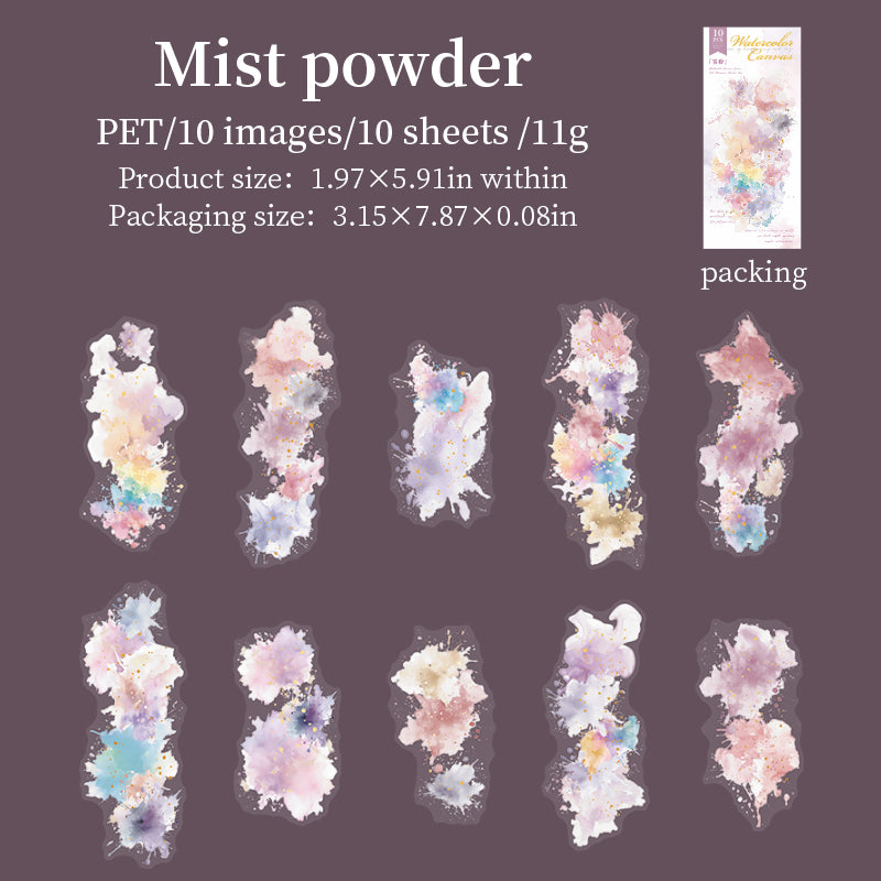 Watercolor Canvas Gradient Stickers