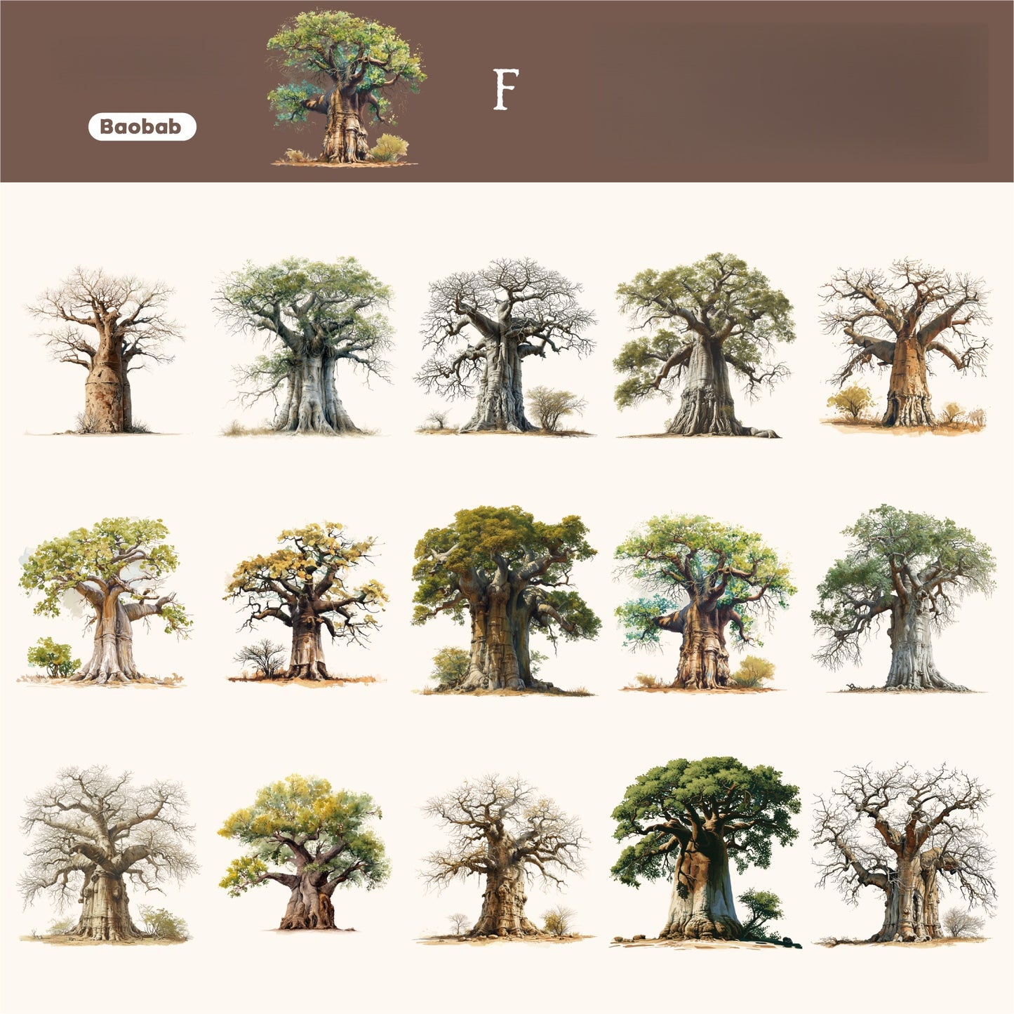 Botanical Woodland Stickers