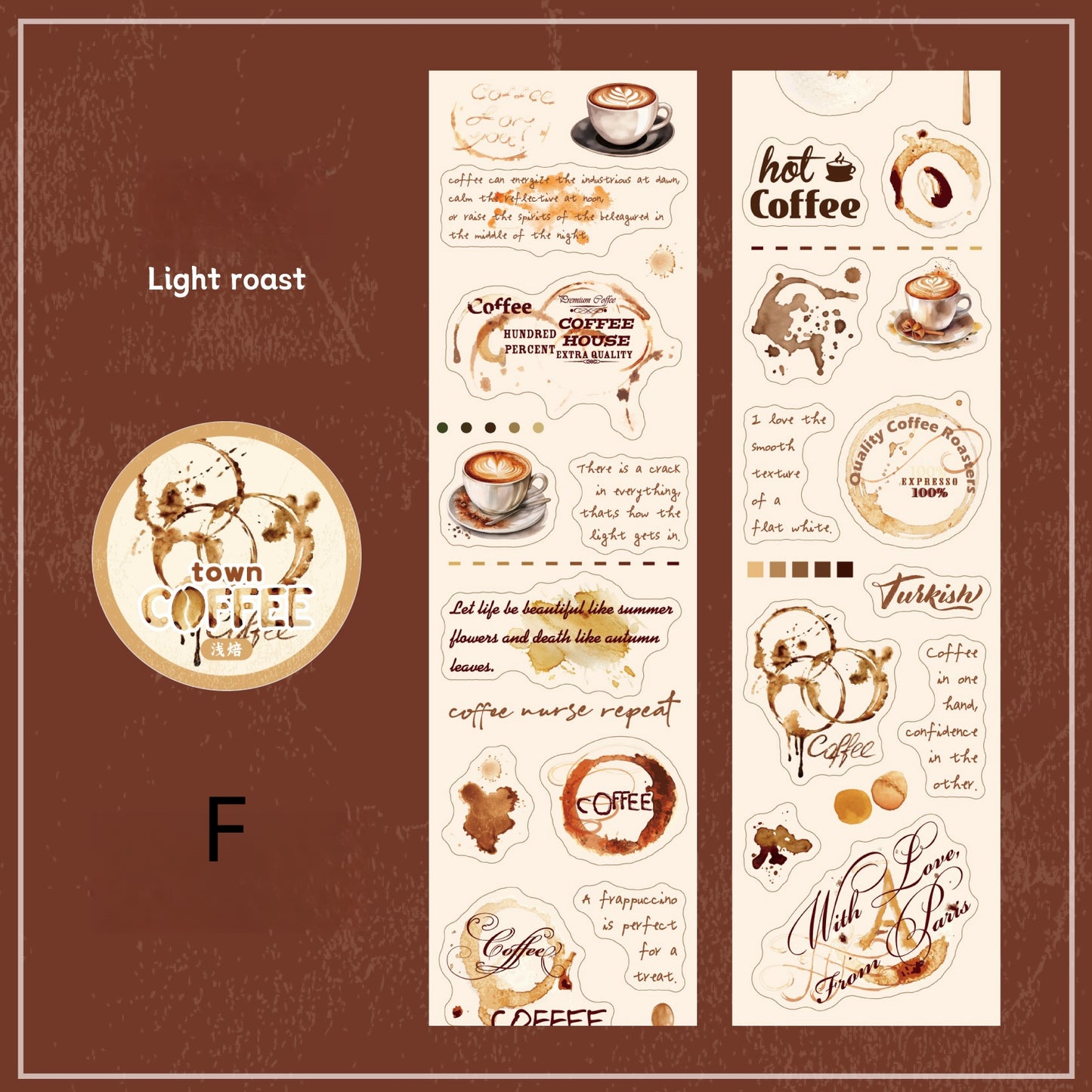 Coffee Town Pre-cut Tape