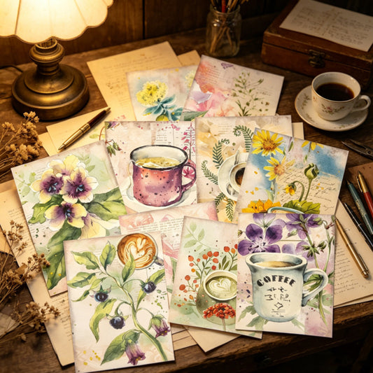 Floral Watercolor Papers 16pcs