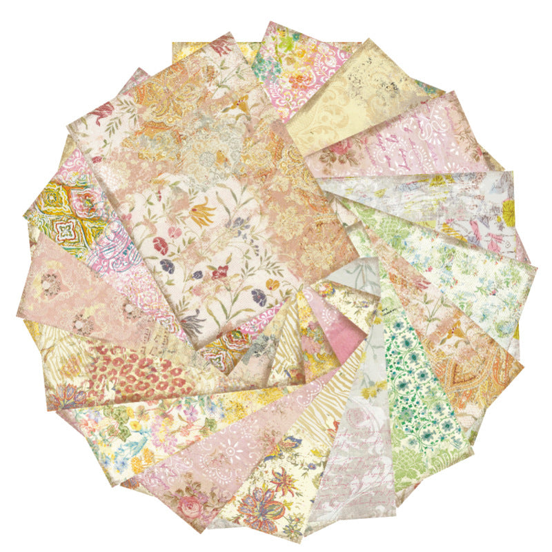 Pastel Floral Pattern Papers 16pcs