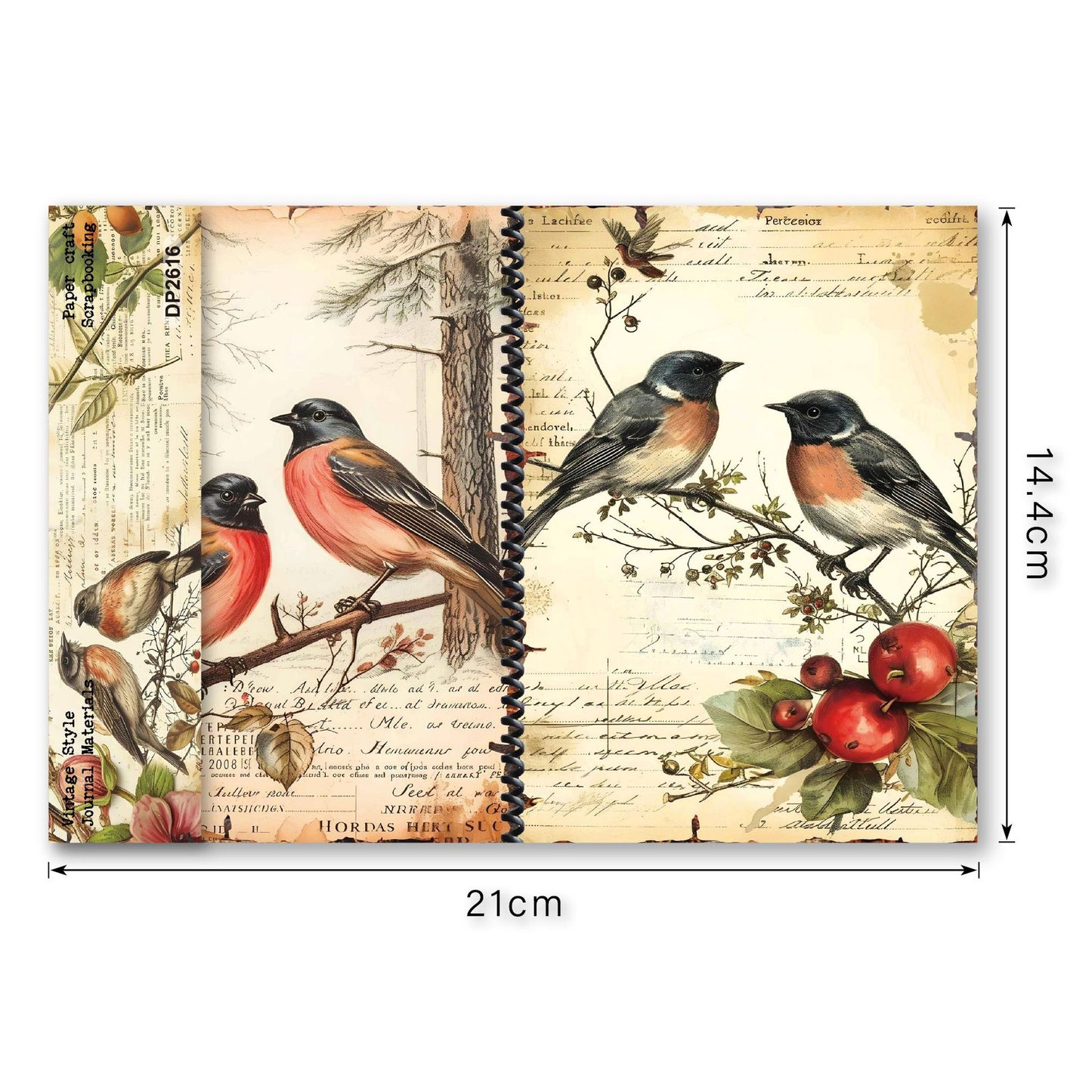 Vintage Songbird Papers 8pcs