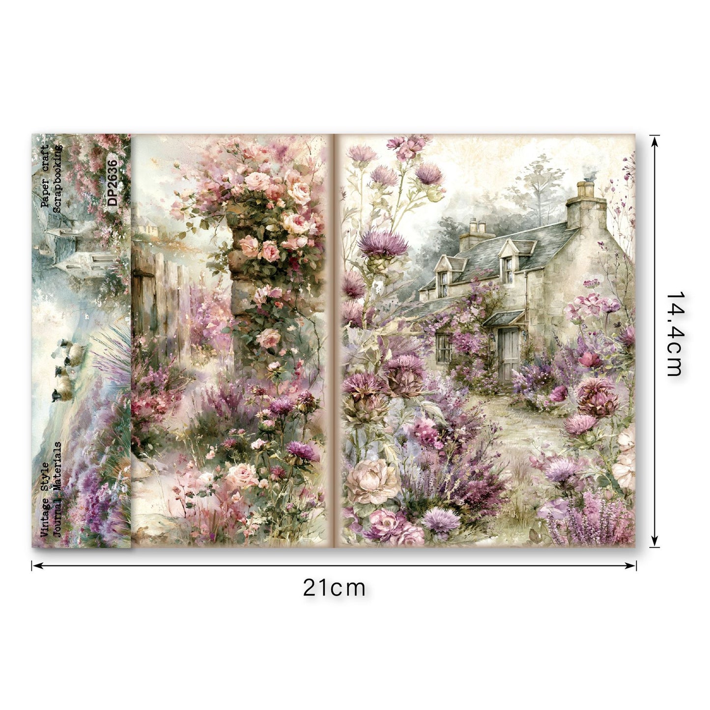 Lavender Meadow Journal Papers 8pcs