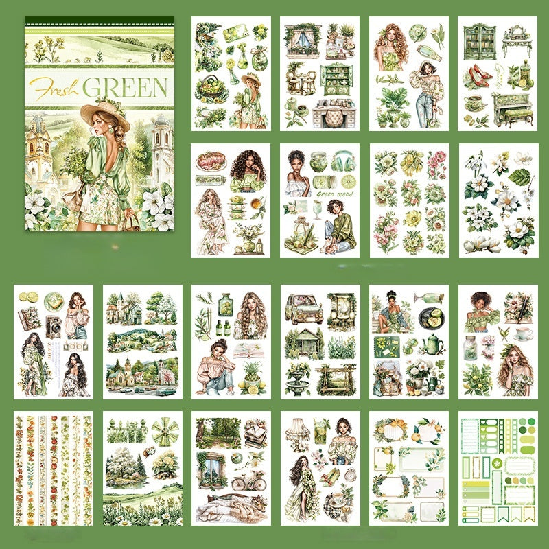 Fresh Green Sticker Book