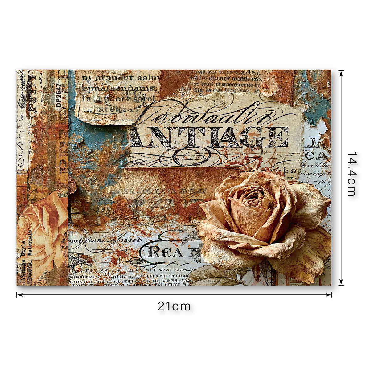 Rose Antique Ephemera Journal Papers 8pcs