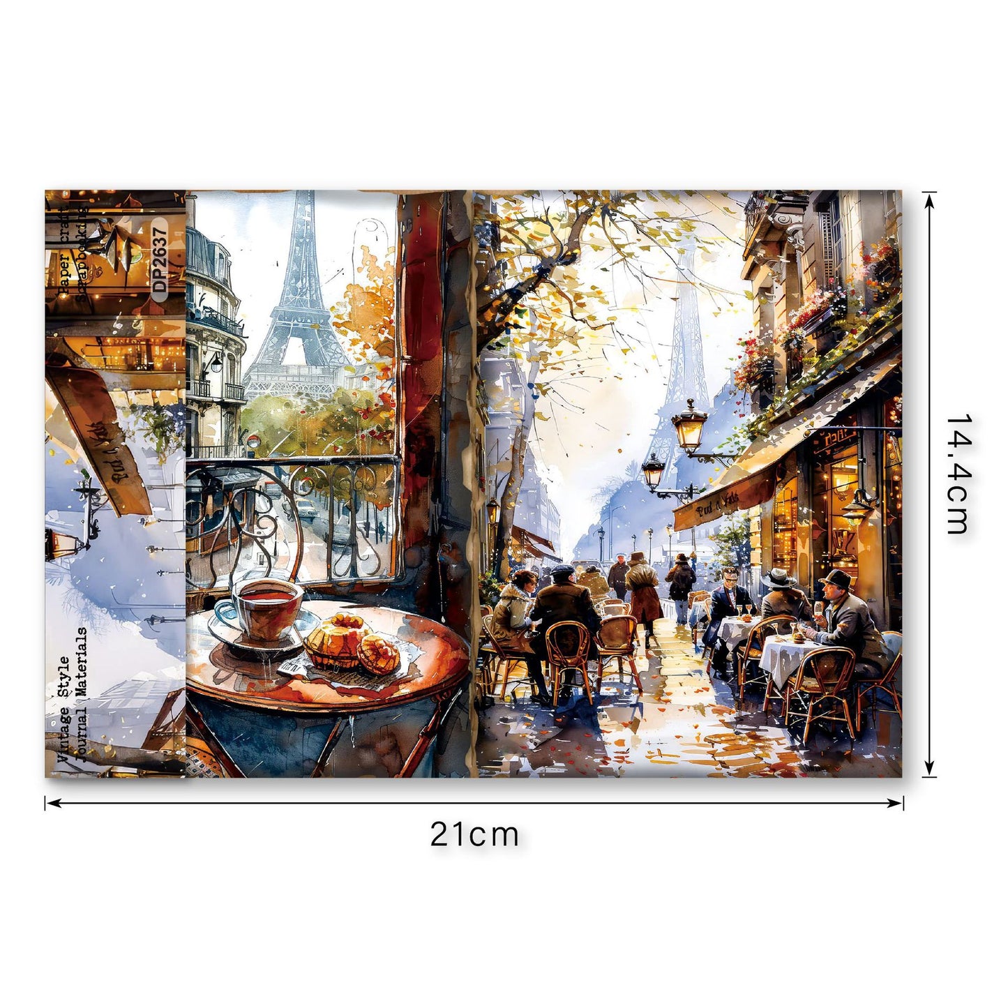 Paris Travel Journal Papers 8pcs