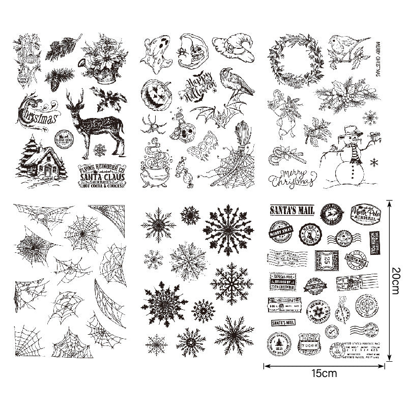 Clear Silicone Vintage Stamps 05
